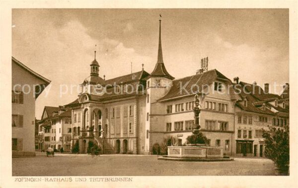 Zofingen AG Rathaus und Thutbrunnen