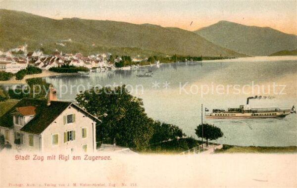 Zug  ZG mit Rigi am Zugersee