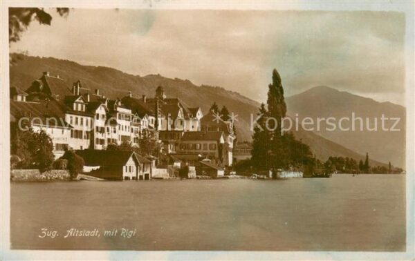 Zug  ZG Altstadt mit Rigi