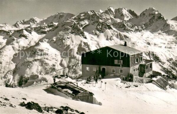 St Moritz GR Bergstation Luftseilbahn Piz Nair mit B