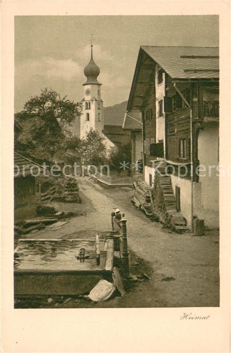 Fanas GR Ortsmotiv mit Kirche