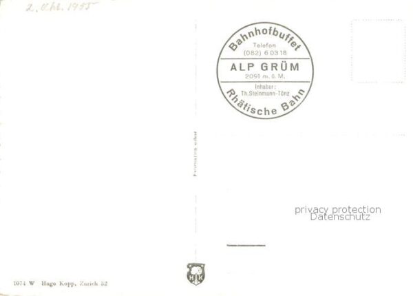 Alp Gruem Station Alp Grüm mit Palügletscher – Bild 2