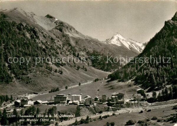 Samnaun Dorf mit Muttler