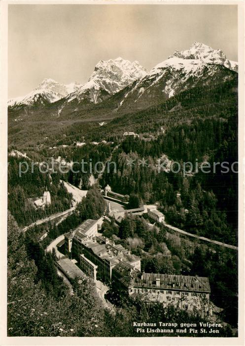Tarasp Kurhaus Blick gegen Vulpera Piz Lischan