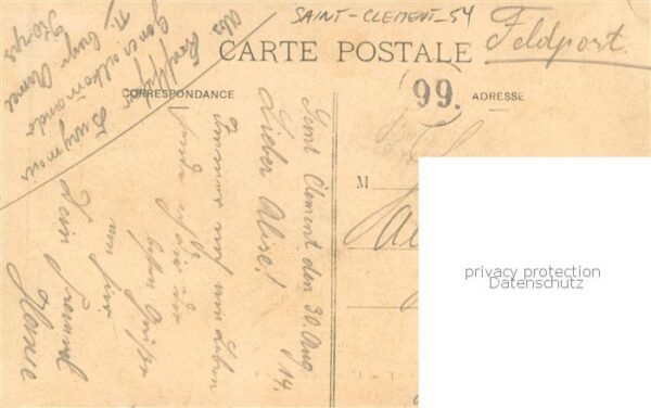 Saint-Clement 54 Meurthe-et-Moselle Avenue de la Gare Feldpost – Bild 2