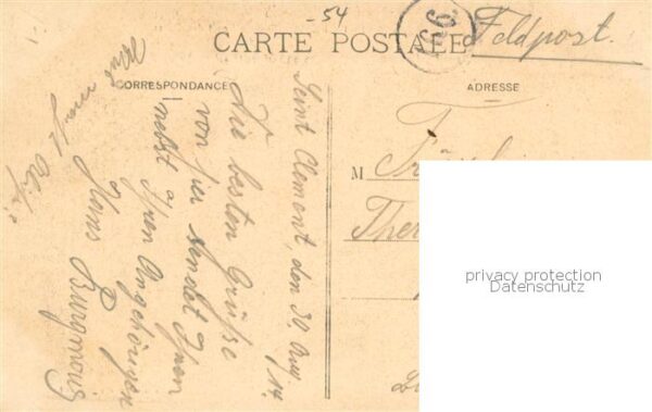 Saint-Clement 54 Meurthe-et-Moselle Ecole des Filles Feldpost – Bild 2