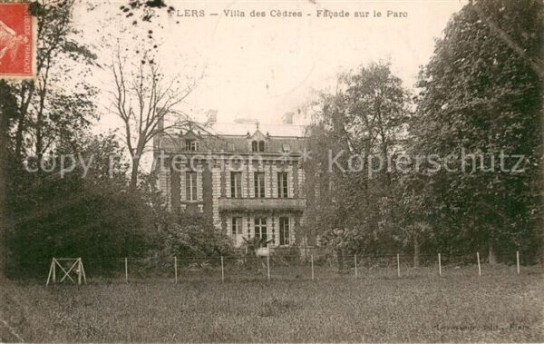 Flers 61 Orne Villa des Cèdres facade sur le parc