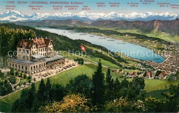 Zuerichberg ZH Alkoholfreies Kurhaus Zürichsee Alpenpa