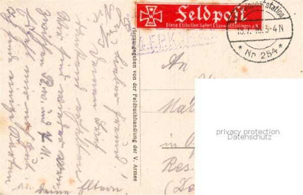 Stenay 55 Strasse-Teilansicht Feldpost – Bild 2
