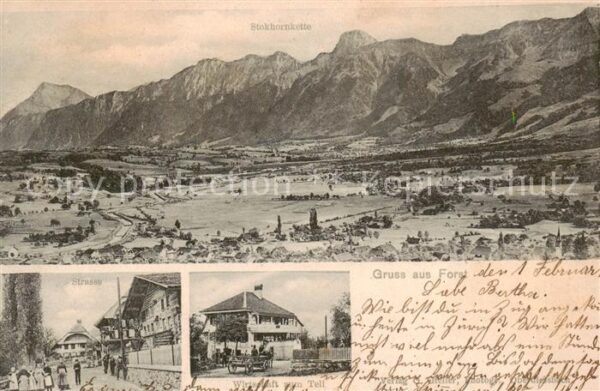 Forst BE Laengenbuehl Gesamtansicht m. Stokhornkette u. Wirts