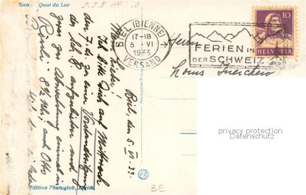 Biel Bienne Fliegeraufnahme Quaianlage – Bild 2