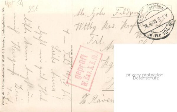 Elfringen 57 Moselle Kolonie Deutsch-Avricourt Feldpost – Bild 2