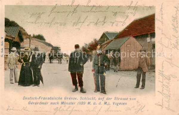 La Schlucht 88 Gerardmer Vosges Deutsch-Französische Grenze a. d. Stras