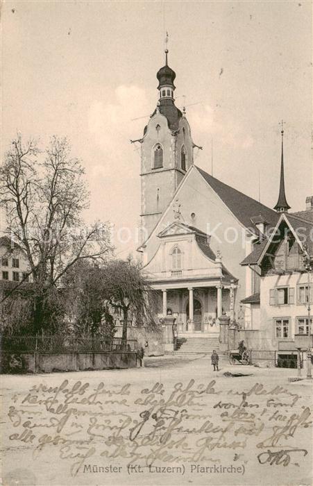 Muenster LU Pfarrkirche Aussenansicht