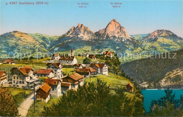 Seelisberg UR Teilansicht m. Kl. Mythen u. Gr. Mythen