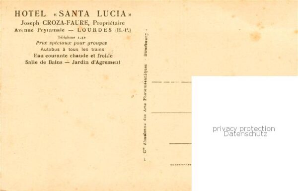 Lourdes Hautes Pyrenees Hotel Santa Lucia - La Salle a manger – Bild 2