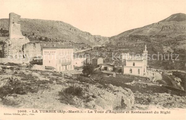 La Turbie 06 La Tour d Auguste et Restaurant du Righ