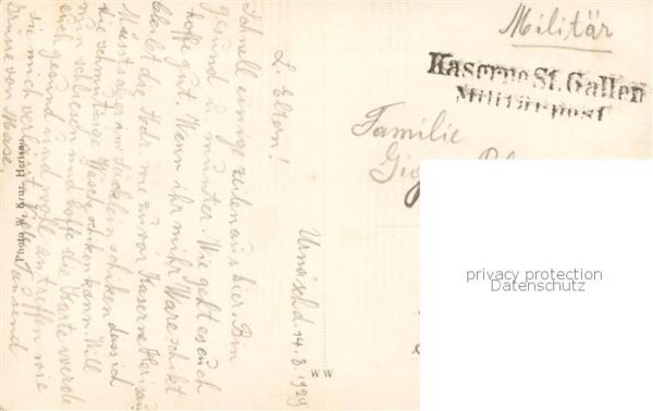 Urnaesch AR Gesamtansicht - Militärpost-Stempel – Bild 2