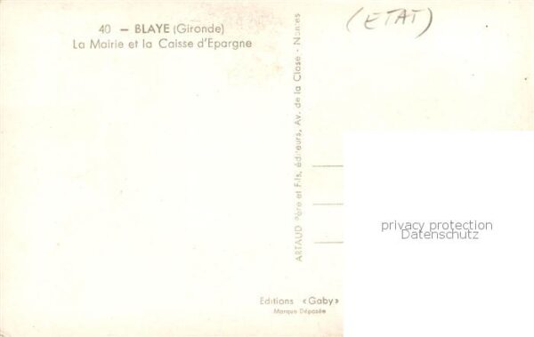 Blaye 33 Gironde La Mairie et la Caisse d Epargne – Bild 2