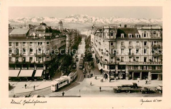 Zuerich ZH Bahnhofstrasse m. Strassenbahnen