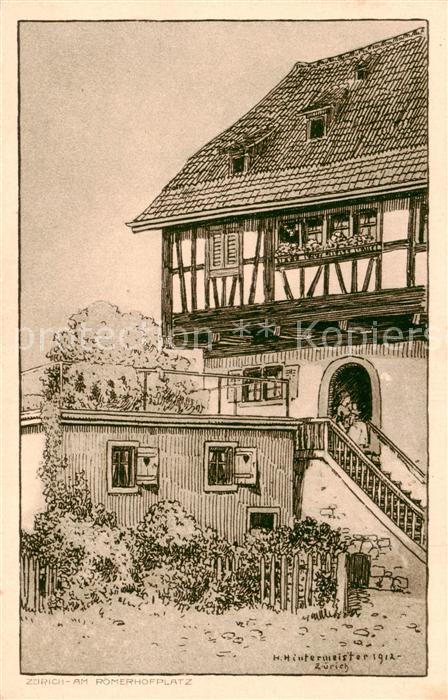 Zuerich ZH Römerhof Kupferdruck Carl-Künzli-Tobler