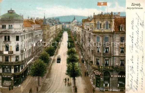 Zuerich ZH Bahnhofstrasse m. Strassenbahn