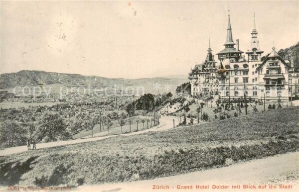 Zuerich ZH Grand Hotel Dolder m.Blick a.d. Stadt