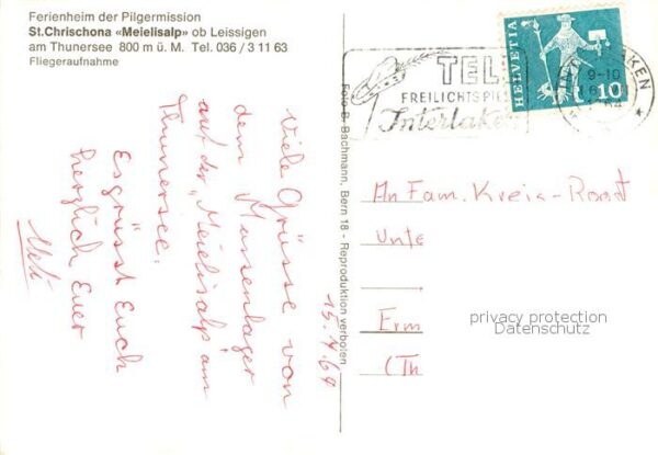 Leissigen Fliegeraufnahme Ferienheim d. Pilgermis – Bild 2