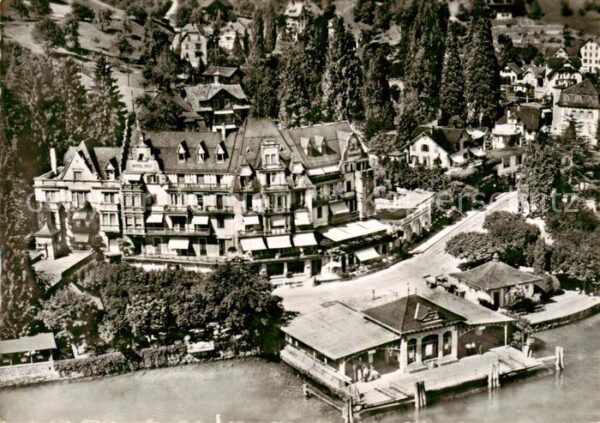 Weggis Vierwaldstaettersee Fliegeraufnahme Post-Hotel Terminus