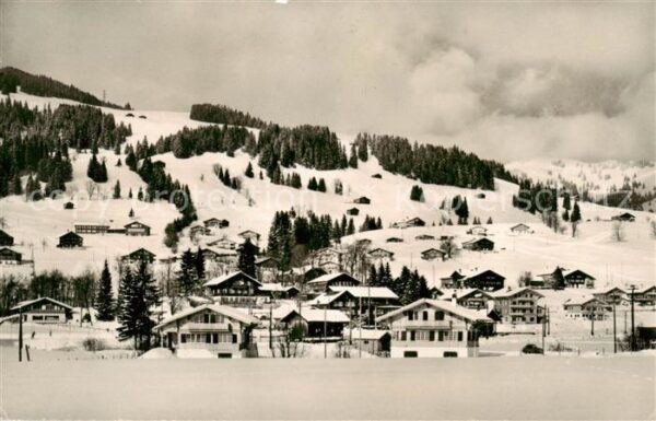 Schoenried BE Gesamtansicht Winter Schnee