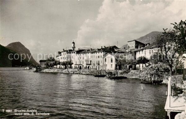 Brusino-Arsizio TI Teilansicht am See  m. San Salvatore