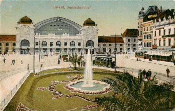 Basel BS Bundesbahnhof m. Strassenbahn