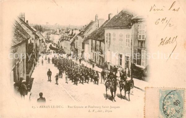 Arnay-le-Duc 21 Cote-d Or Rue Grande et Faubourg Saint-Jacques