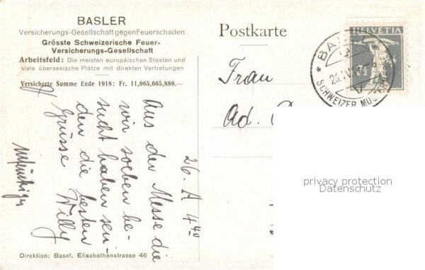 Basel BS Glasfenster im Verwaltungsgebäude d. Ba – Bild 2