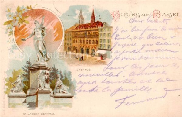 Basel BS Rathaus - St. Jakobdenkmal