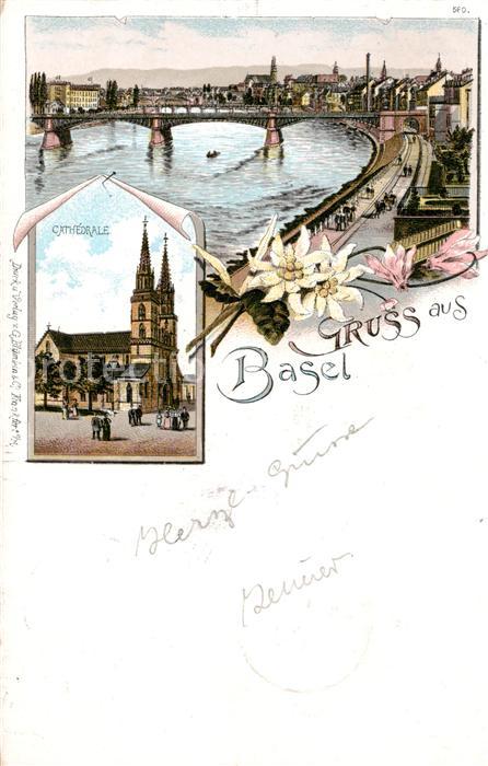 Basel BS Rheinbrücke - Kathedrale