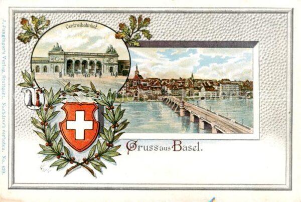 Basel BS Rheinbrücke u. Centralbahnhof