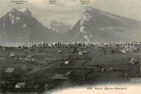 Aeschi BE Panorama m. Sigriswil-Rothorn Scheibe N