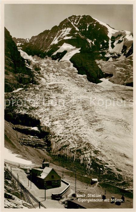 Eigergletscher BE Gletscher m. Mönch u. Station