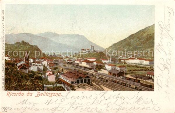 Bellinzona Teilansicht m. Bahnhof