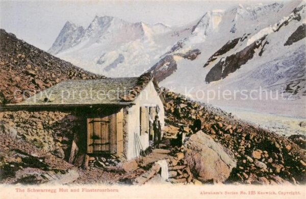 Schwarzegghuette Finsteraarhorn BE Hütte u. Finsteraarhorn