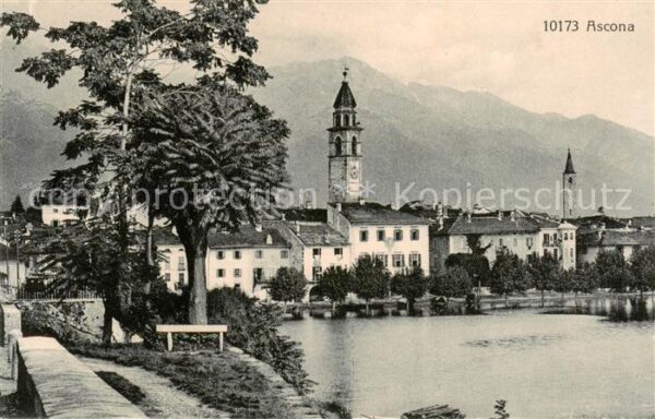 Ascona Lago Maggiore TI Teilansicht am See
