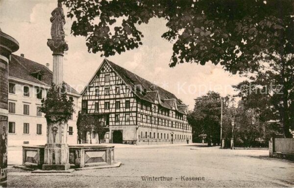 Winterthur  ZH Kaserne Aussenansicht Fachwerkhaus