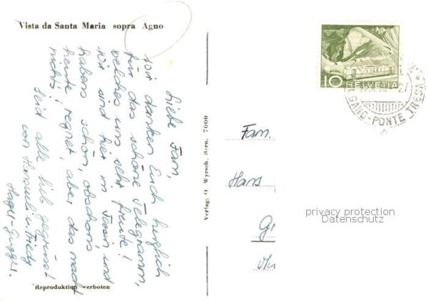 Agno Lago di Lugano TI Fliegeraufnahme Blick v. Santa Maria au – Bild 2