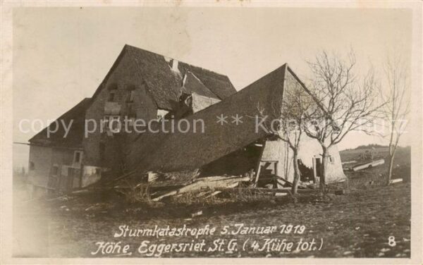 Eggersriet SG Sturmkatastrophe Januar 1919