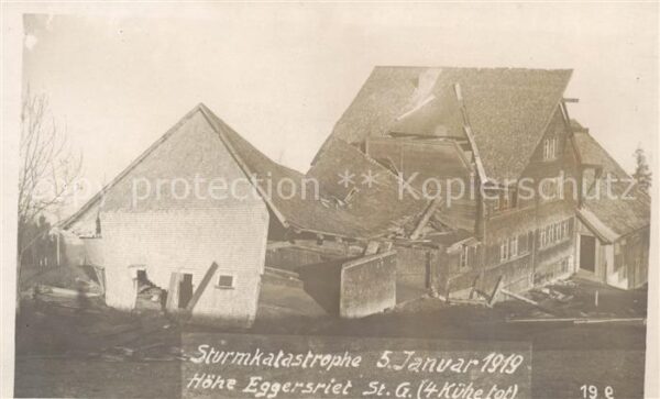 Eggersriet SG Sturmkatastrophe Januar 1919