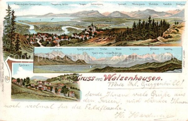 Walzenhausen AR Panorama Litho