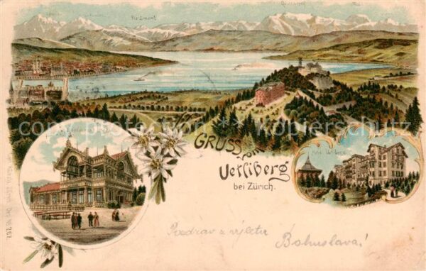 Uetliberg ZH Panorama Zürichsee Alpen Restaurant Uto