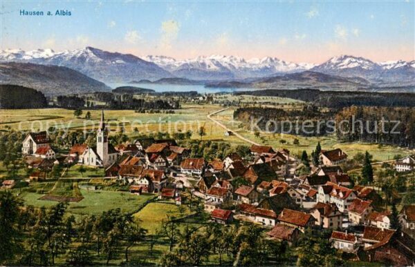 Hausen Albis Panorama Alpenkette