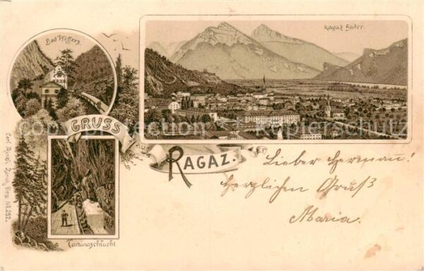 Ragaz Bad SG Panorama Alpen Bad Pfäffers Taminaschlu